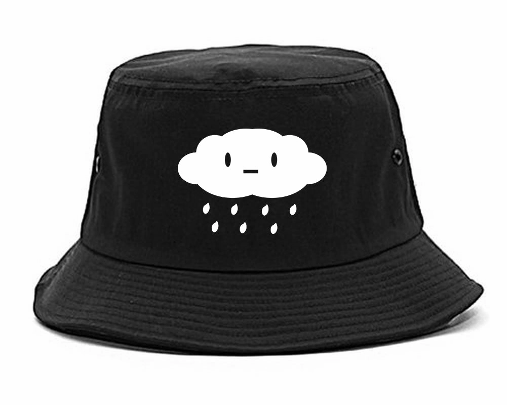 Cute Face Rain Cloud Mens Bucket Hat