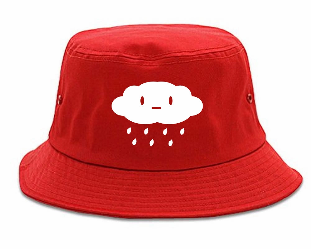 Cute Face Rain Cloud Mens Bucket Hat
