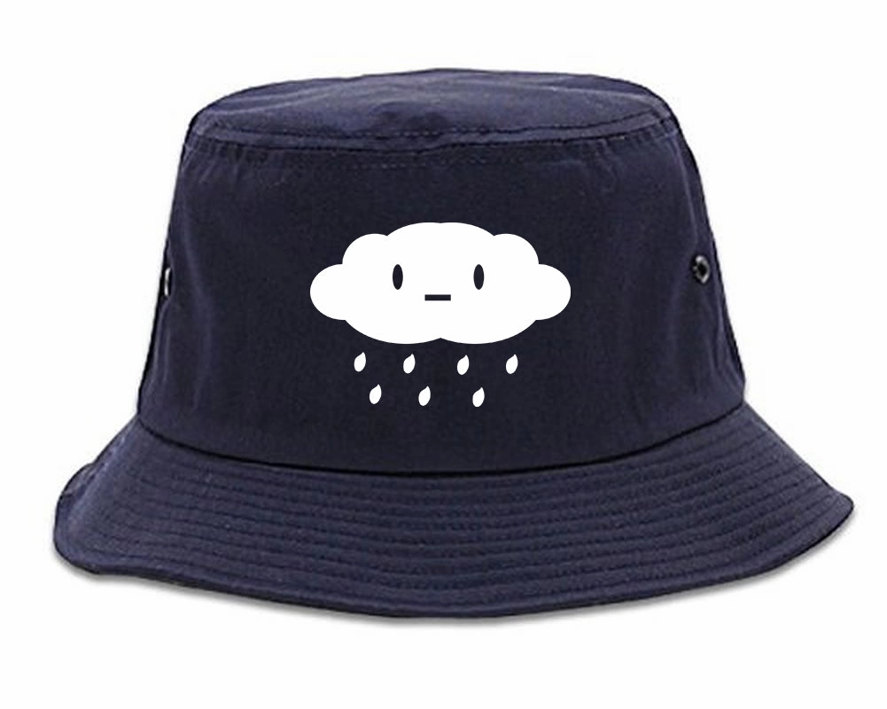 Cute Face Rain Cloud Mens Bucket Hat
