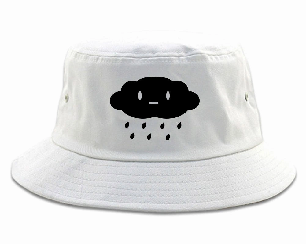 Cute Face Rain Cloud Mens Bucket Hat