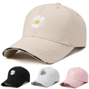 Daisy Letter Korean Style Sun Protection Duckbill Cap casual-baseball-cap
