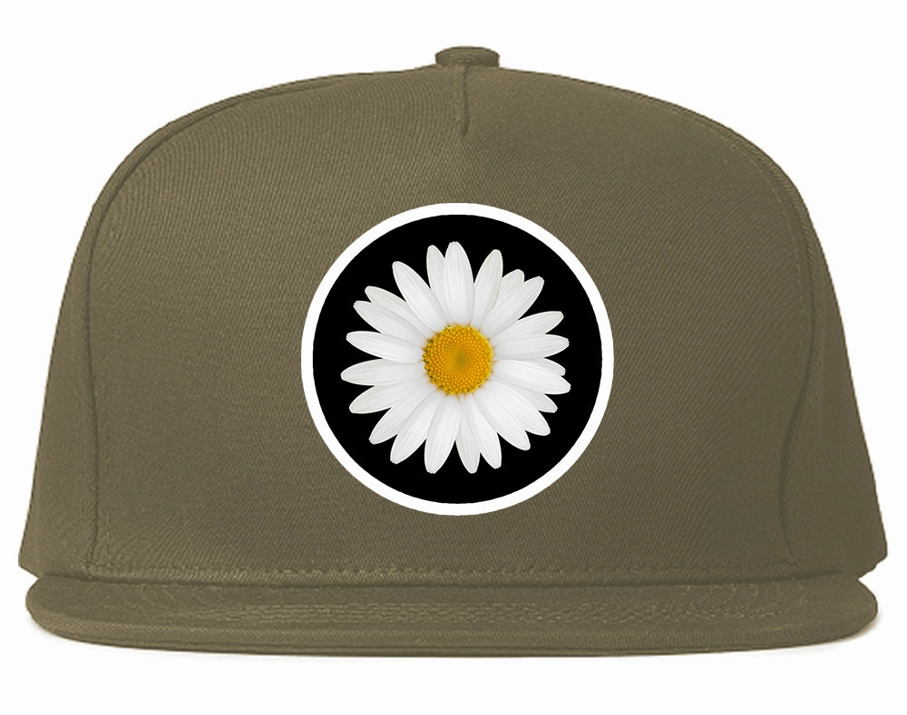 Daisy Flower Chest Mens Snapback Hat