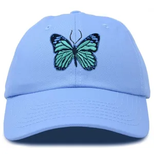 Dalix  Blue Butterfly Hat casual-embroidered-cap