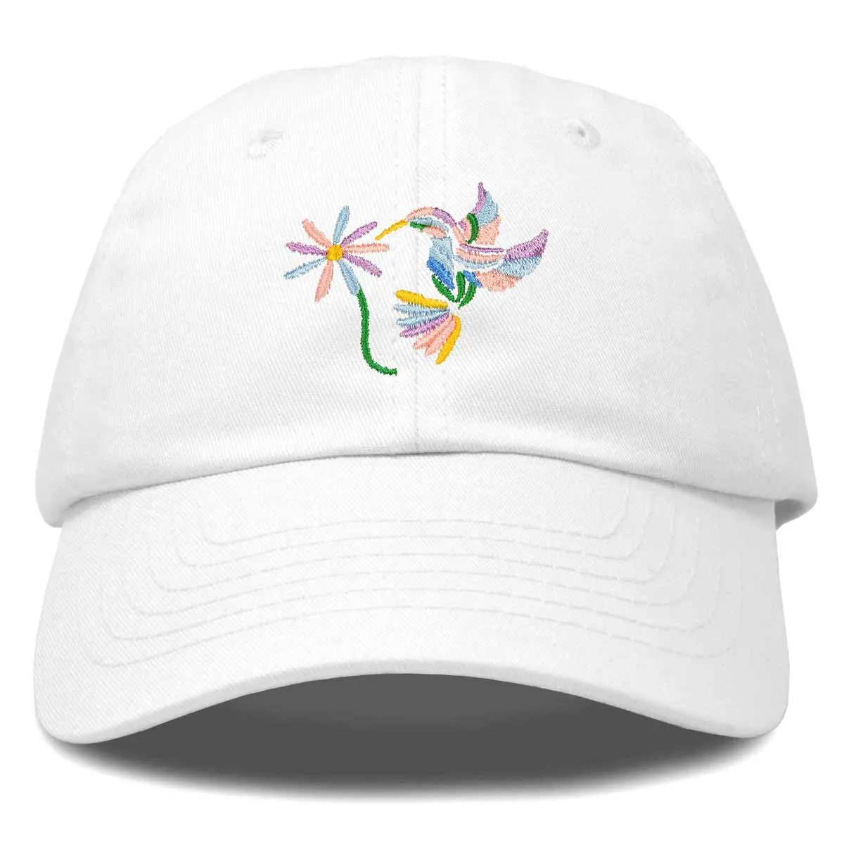 Dalix Pastel Hummingbird Hat casual-embroidered-cap