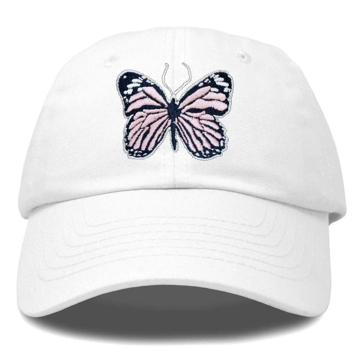 Dalix Pink Butterfly Hat casual-embroidered-cap