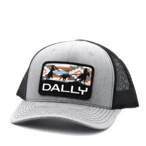 Dally Up Heather Grey & Black Aztec Print Patch Cap casual-baseball-cap