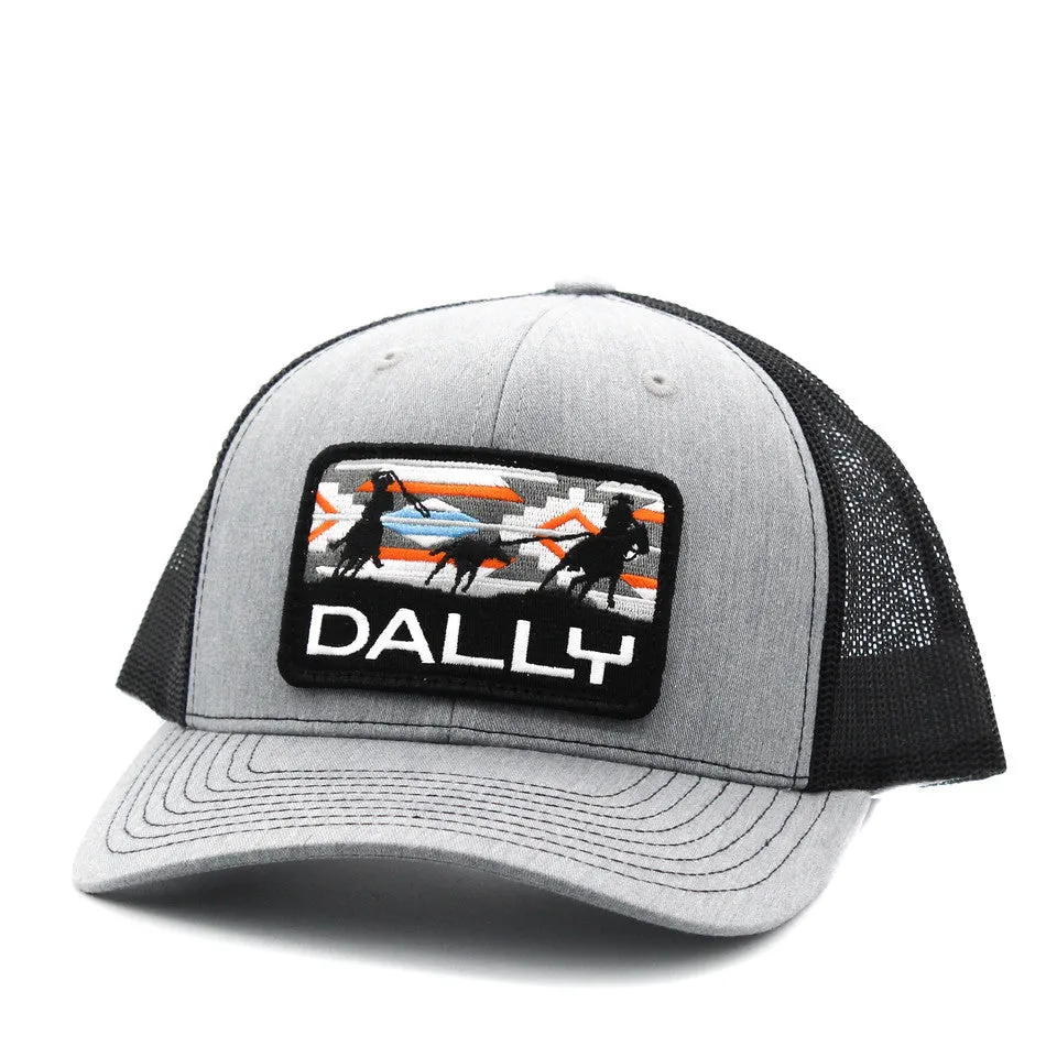 Dally Up Heather Grey & Black Aztec Print Patch Cap casual-baseball-cap