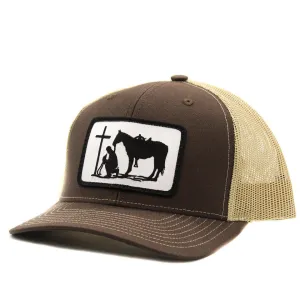 Dally Up Praying Cowboy Patch casual-baseball-cap