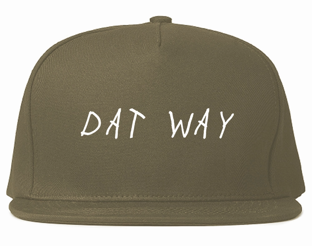 Dat Way Font Mens Snapback Hat