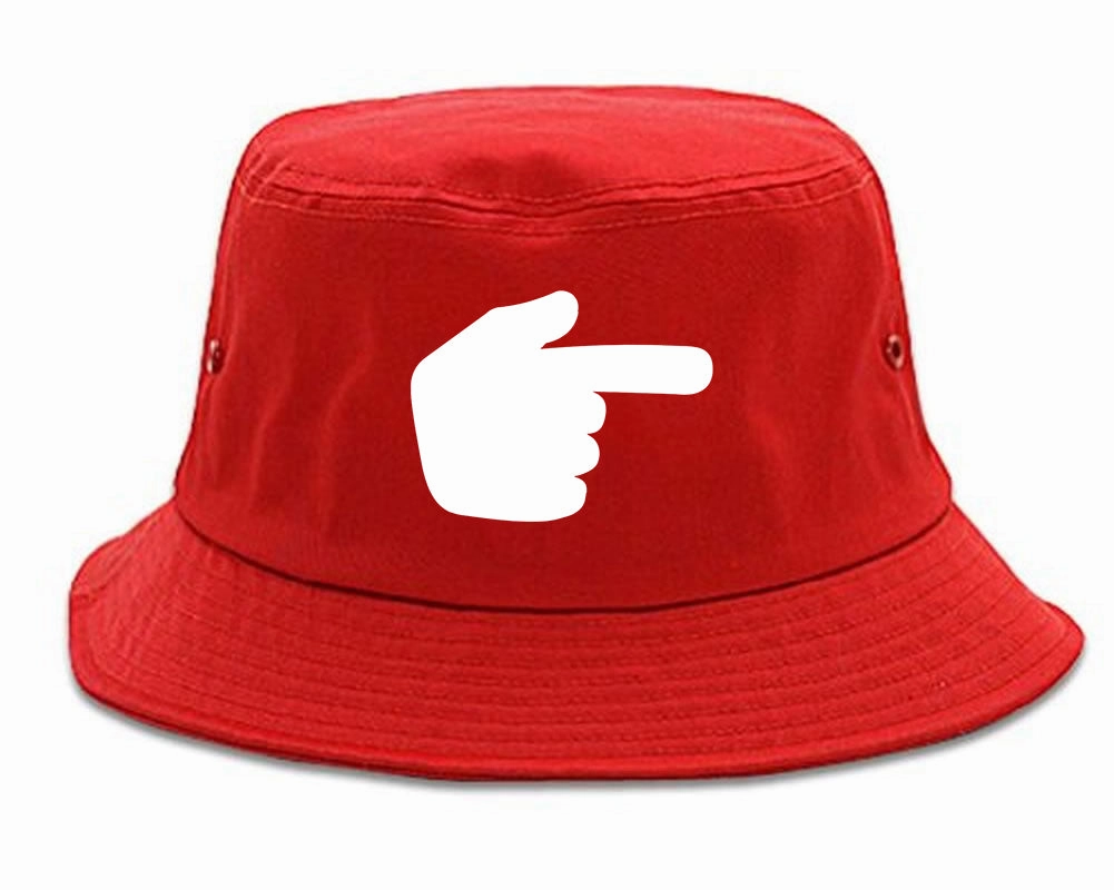 Datway Pointing Finger Chest Mens Bucket Hat