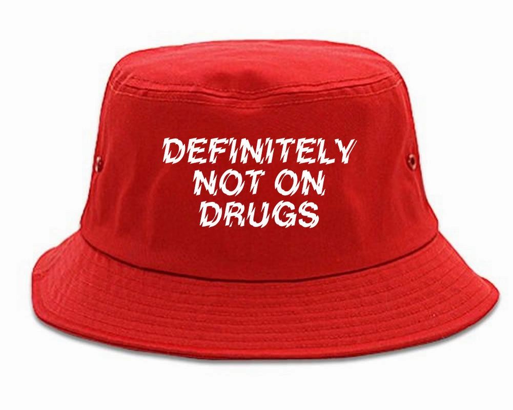 Definitely Not On Drugs Festival Mens Bucket Hat