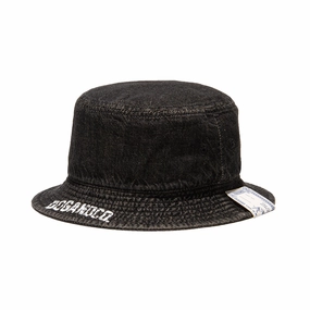 DENIM FLAG HAT - Black spring-straw-hat