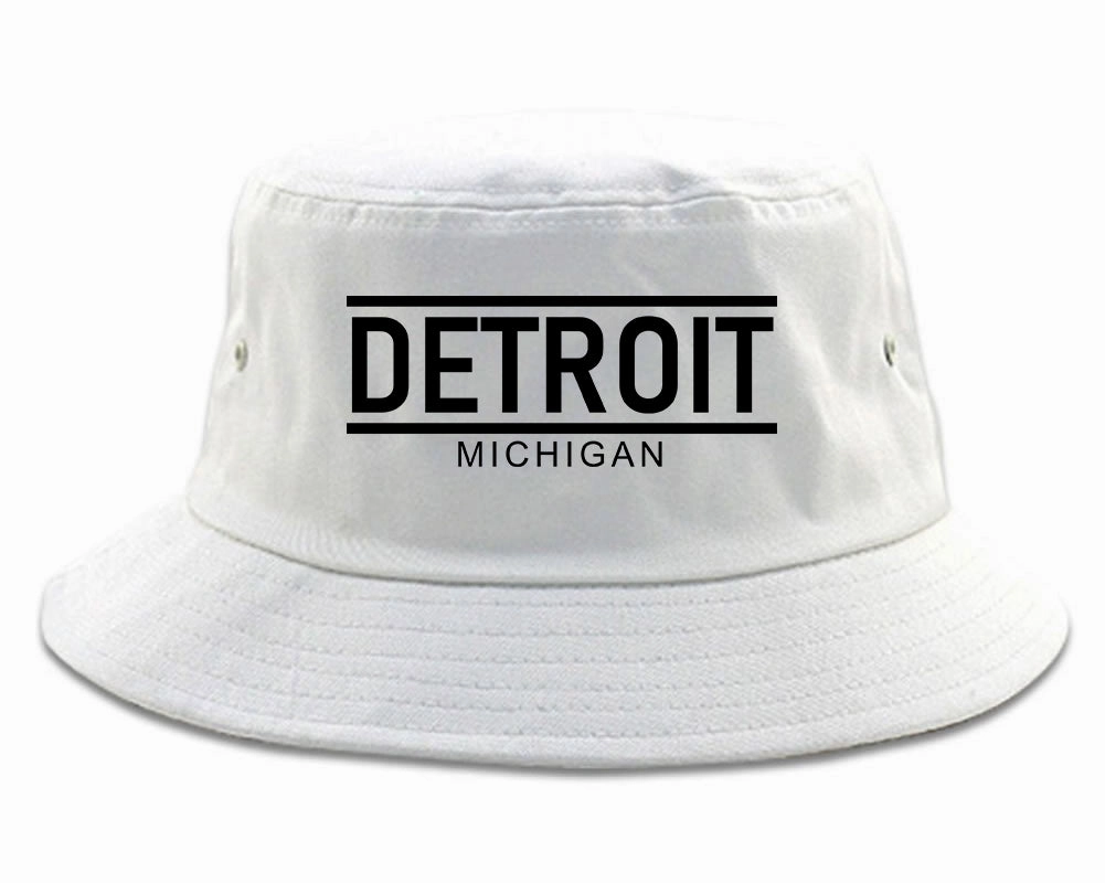 Detroit Michigan City Lines Mens Bucket Hat