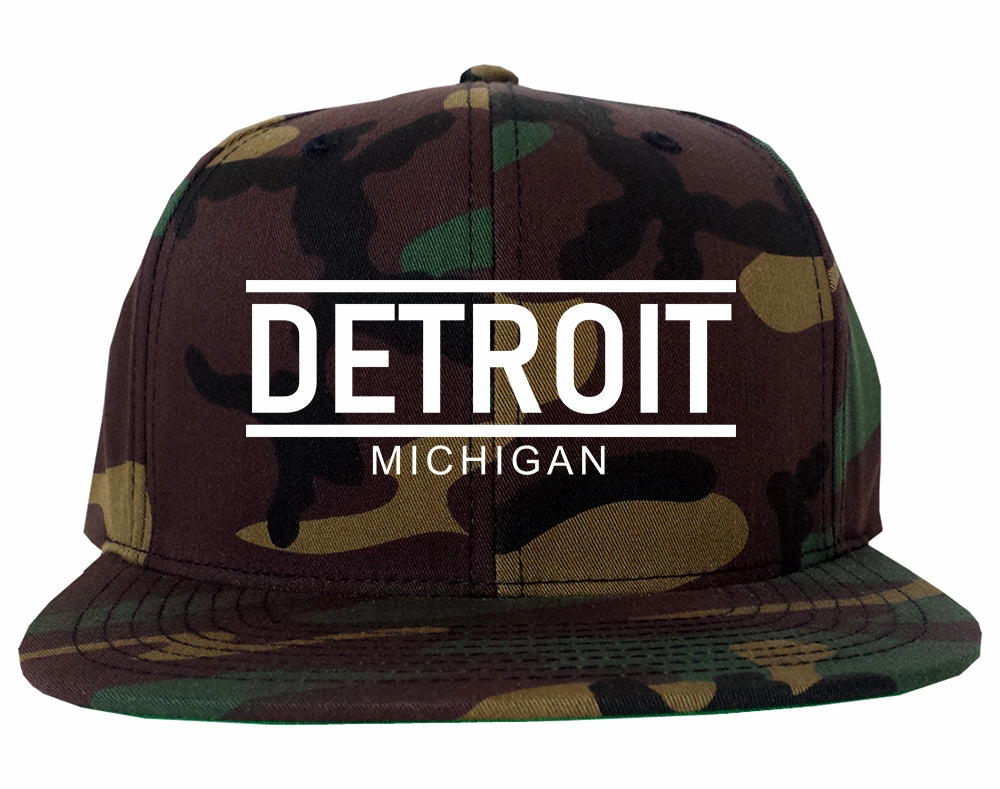 Detroit Michigan City Lines Mens Snapback Hat