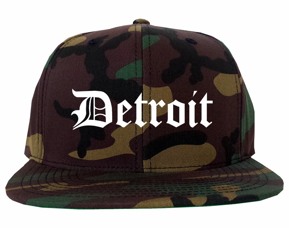 Detroit Old English Mens Snapback Hat