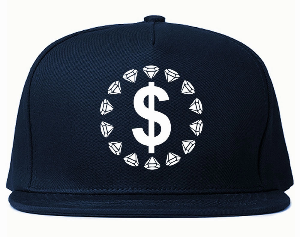 Diamonds Money Sign Logo Snapback Hat