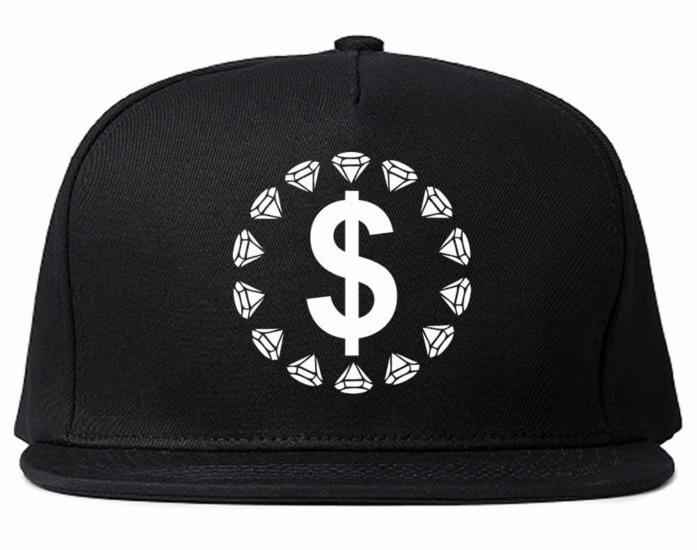 Diamonds Money Sign Logo Snapback Hat