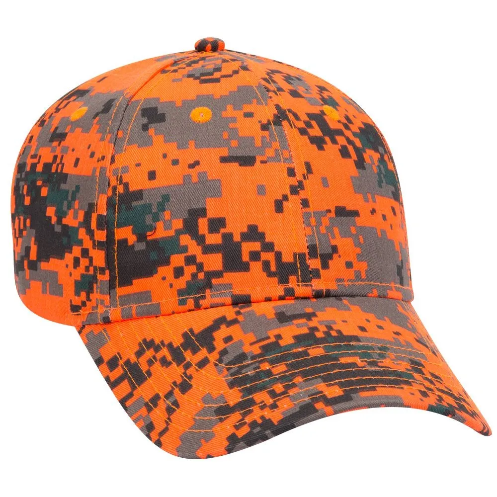 Digital Camouflage Cotton Blend Twill Six Panel Low Profile Baseball Cap casual-dad-hat