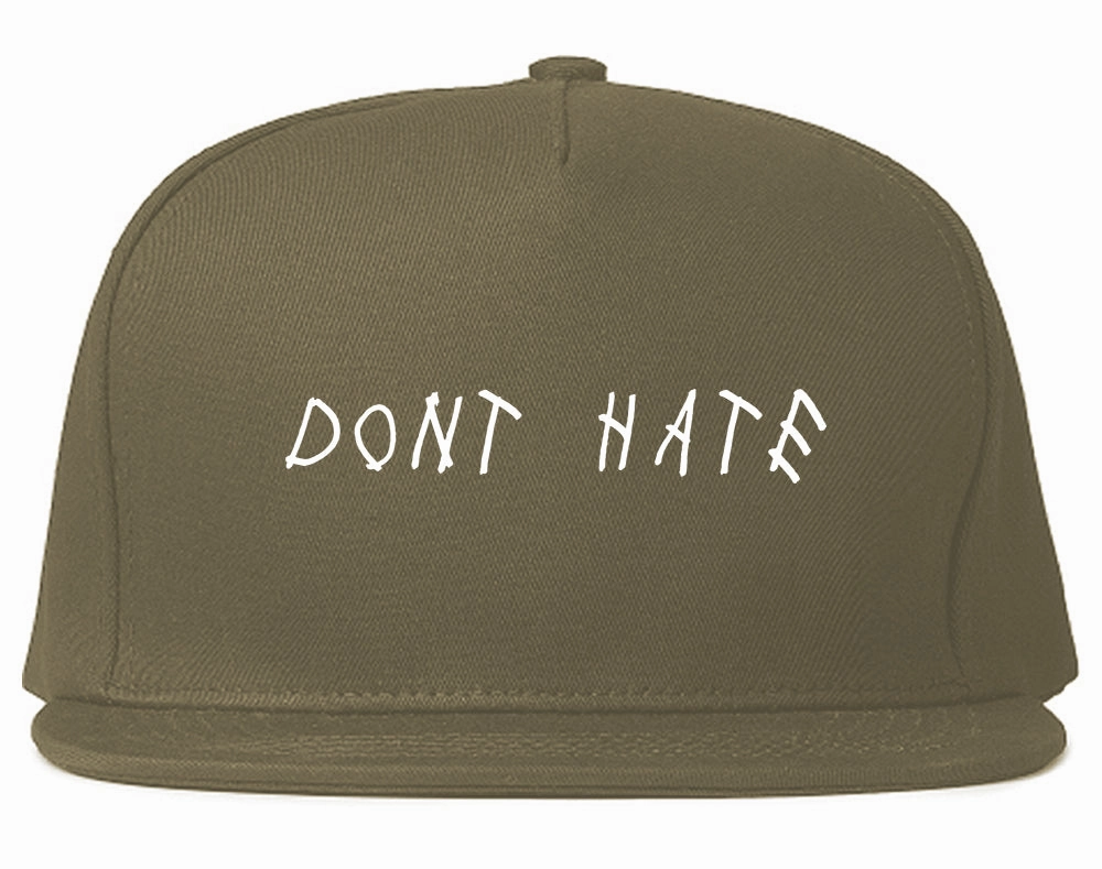 Dont Hate Mens Snapback Hat