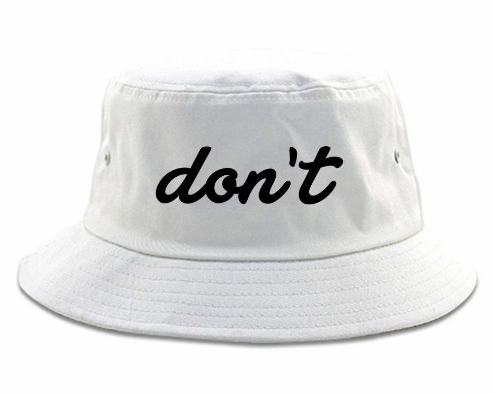 Dont Script Printed Mens Bucket Hat