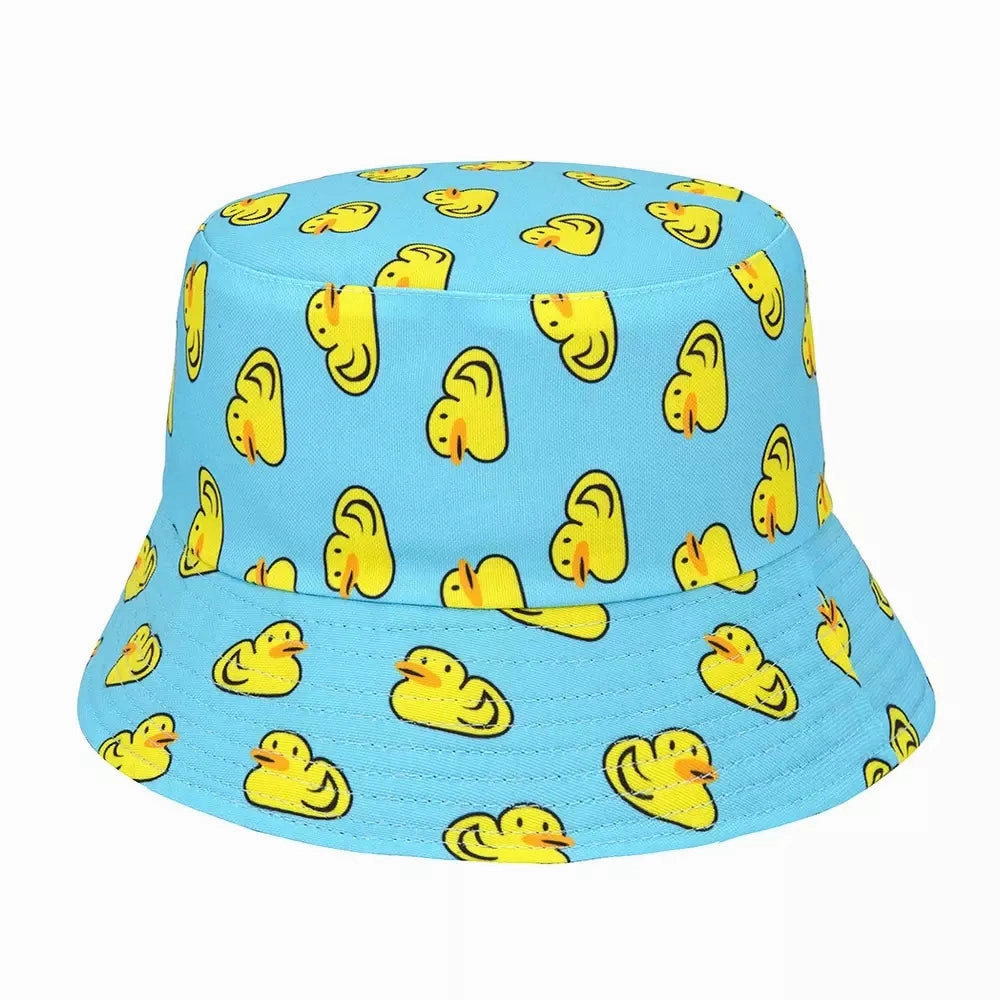 Duck Cartoon Reversible Bucket Hat