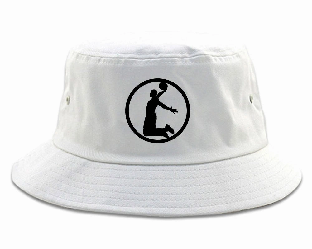 Dunk Basketball Player Circle Chest Mens Bucket Hat