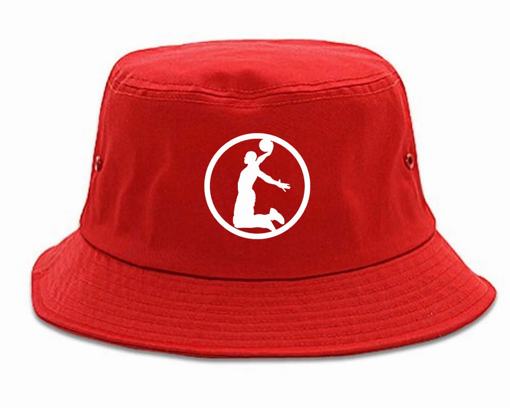 Dunk Basketball Player Circle Chest Mens Bucket Hat