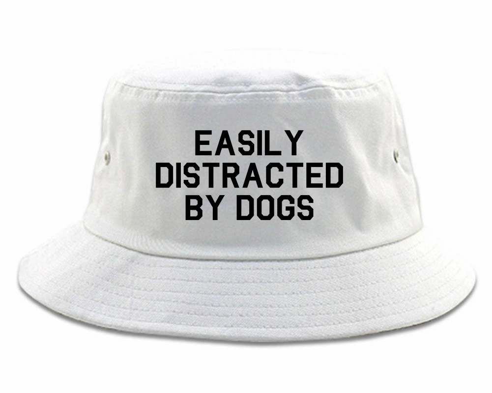 Easily Distracted By Dogs Mens Bucket Hat
