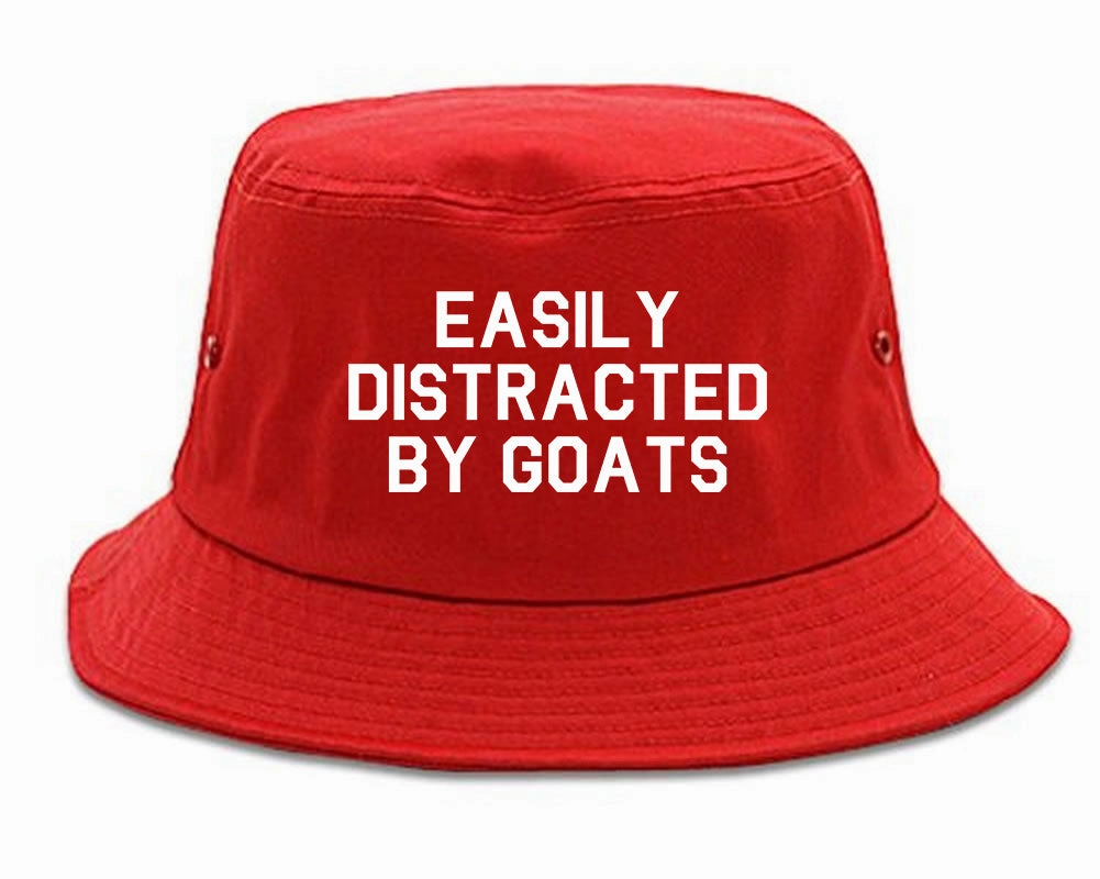 Easily Distracted By Goats Mens Bucket Hat