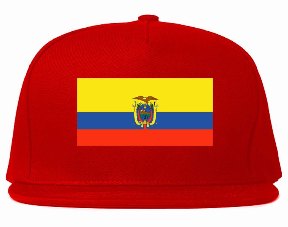 Ecuador Flag Country Printed Snapback Hat Cap