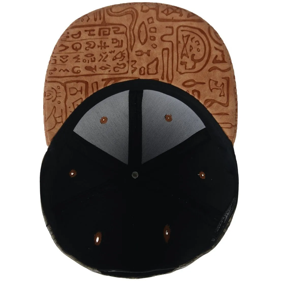Egyptian Pattern PU Leather Snapback Cap - More Colors