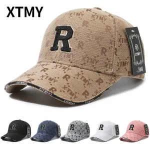 Embroidered R Floral Outdoor Baseball Cap casual-baseball-cap