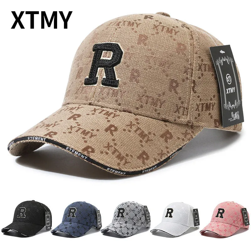 Embroidered R Floral Outdoor Baseball Cap casual-baseball-cap