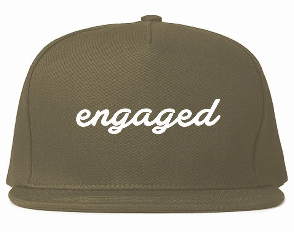 Engaged Script Mens Snapback Hat