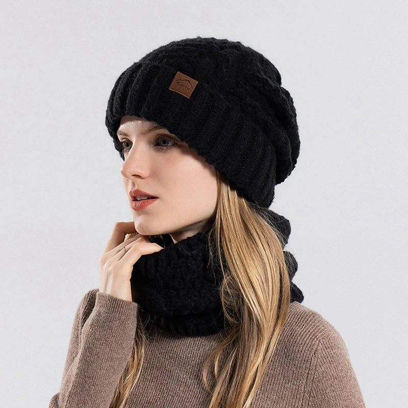 Ensemble Bonnet Femme et charpe Tricot - Arctica