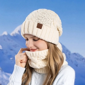Ensemble Bonnet Femme et charpe Tricot - Arctica winter-knitted-hat