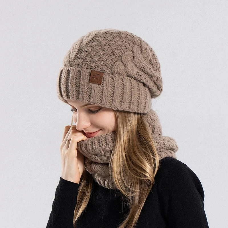 Ensemble Bonnet Femme et charpe Tricot - Arctica