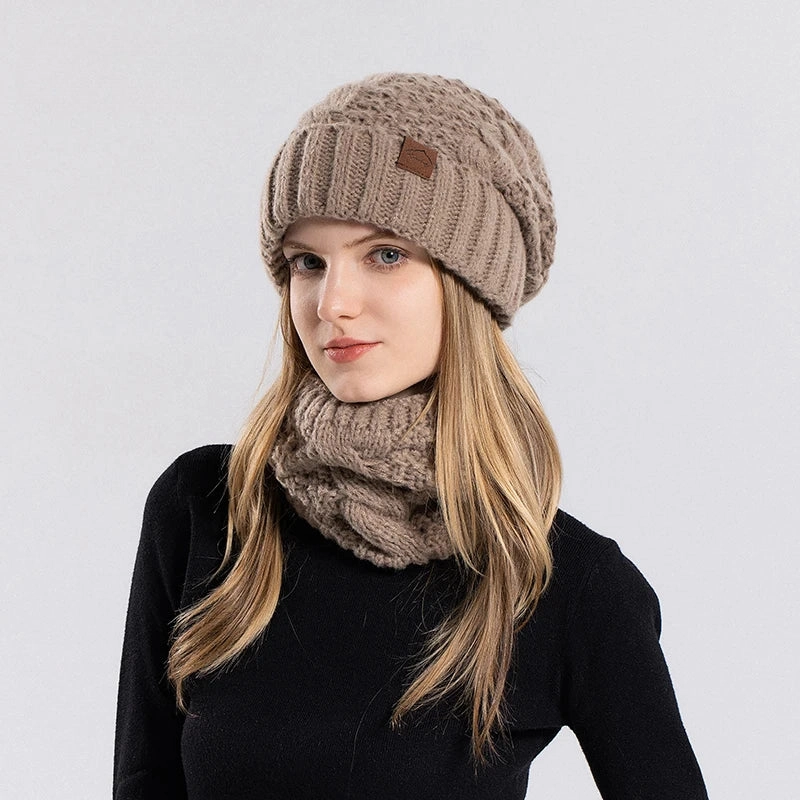 Ensemble Bonnet Femme et charpe Tricot - Arctica