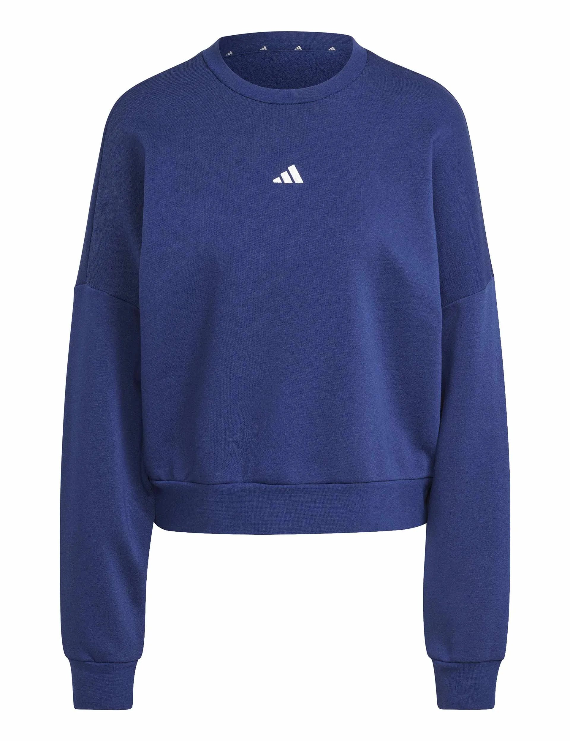 Essentials Sweatshirt mit kleinem Logo - Dunkelblau/Weiß