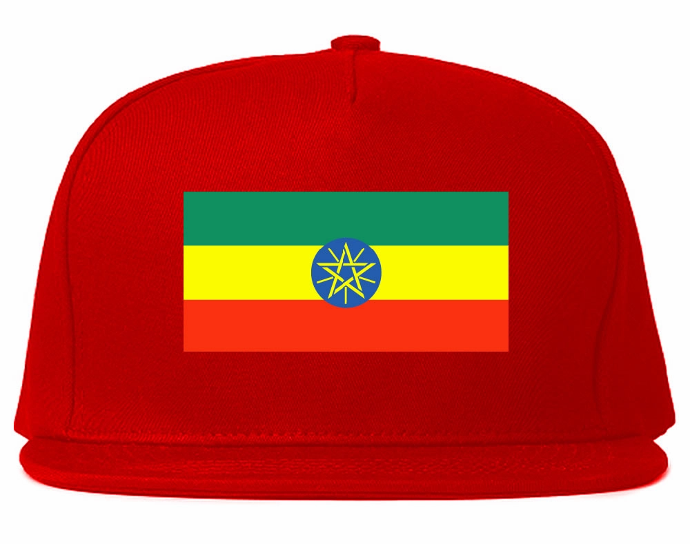 Ethiopia Flag Country Printed Snapback Hat Cap