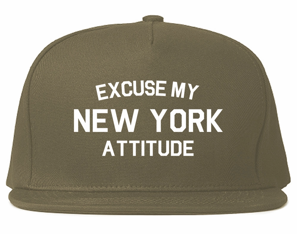 Excuse My New York Attitude Mens Snapback Hat