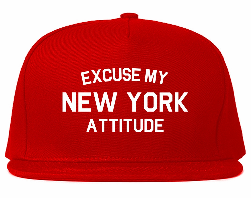 Excuse My New York Attitude Mens Snapback Hat