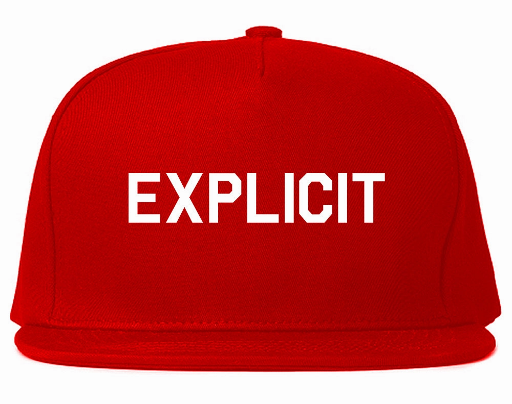 Explicit Mens Snapback Hat