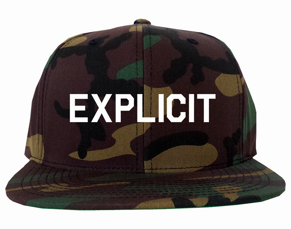 Explicit Mens Snapback Hat