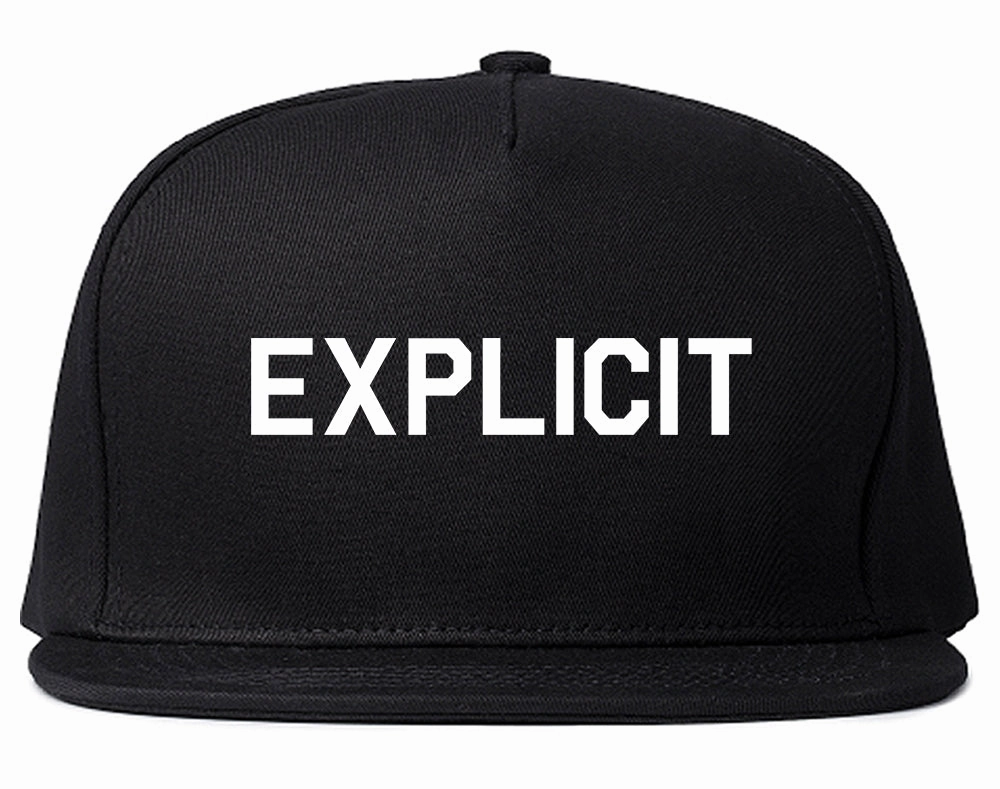 Explicit Mens Snapback Hat