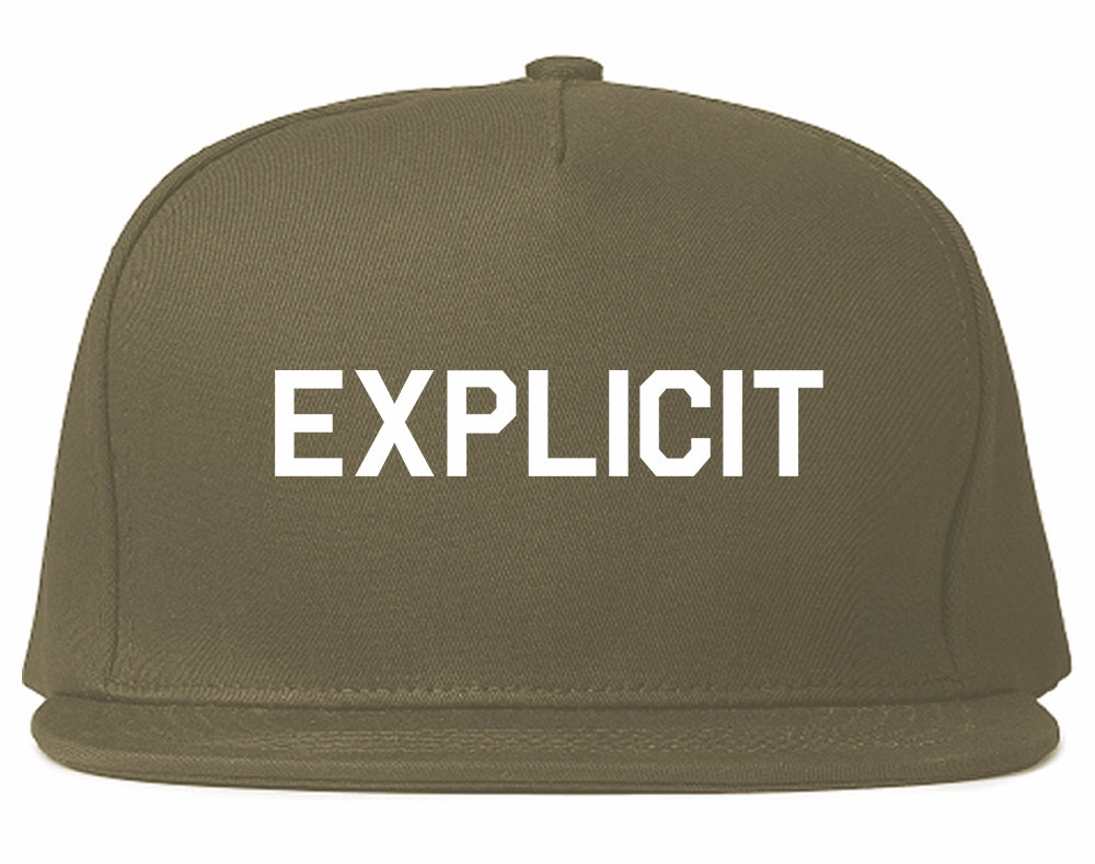 Explicit Mens Snapback Hat
