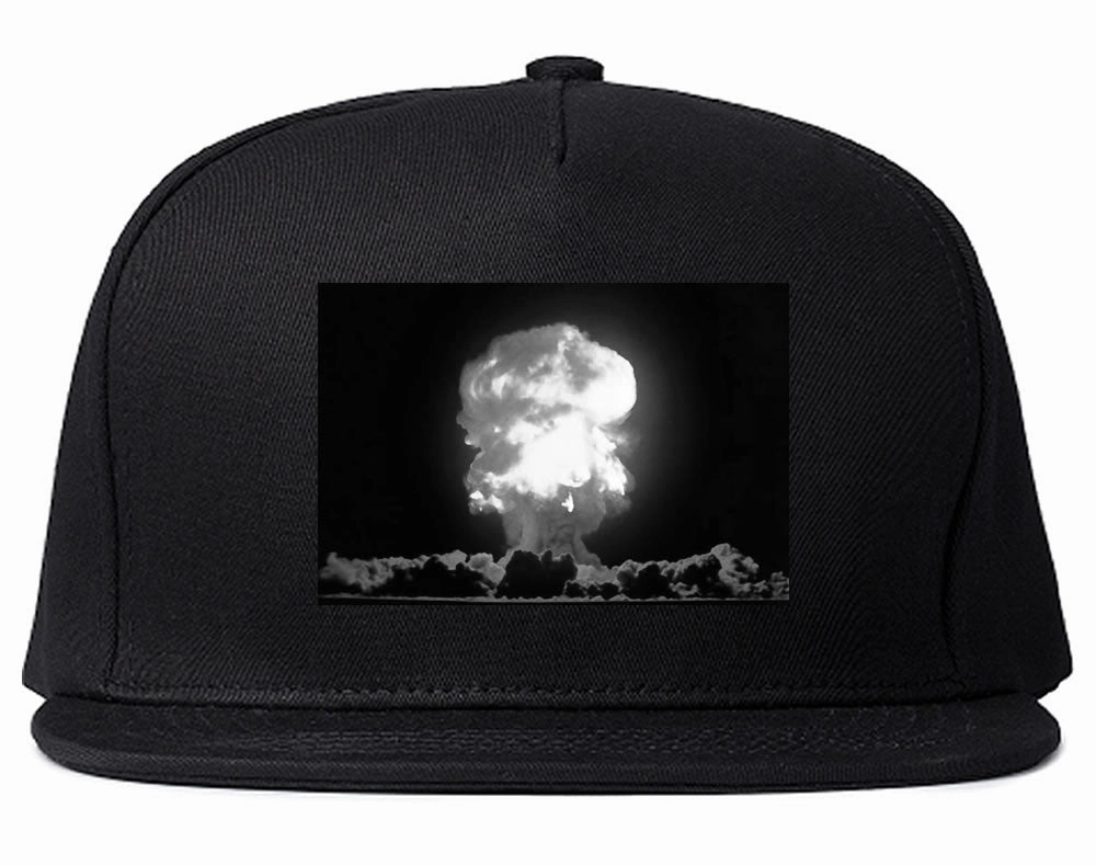 Explosion Nuclear Bomb Cloud Snapback Hat