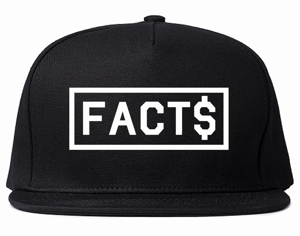 Facts Money Sign Box Mens Snapback Hat