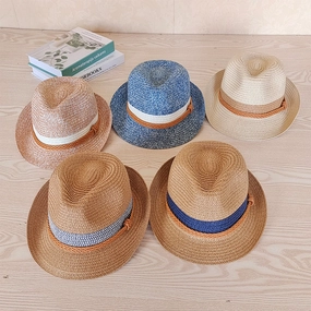 Fall New British Jazz Straw Cross-Border UV Sun Hat Travel spring-straw-hat