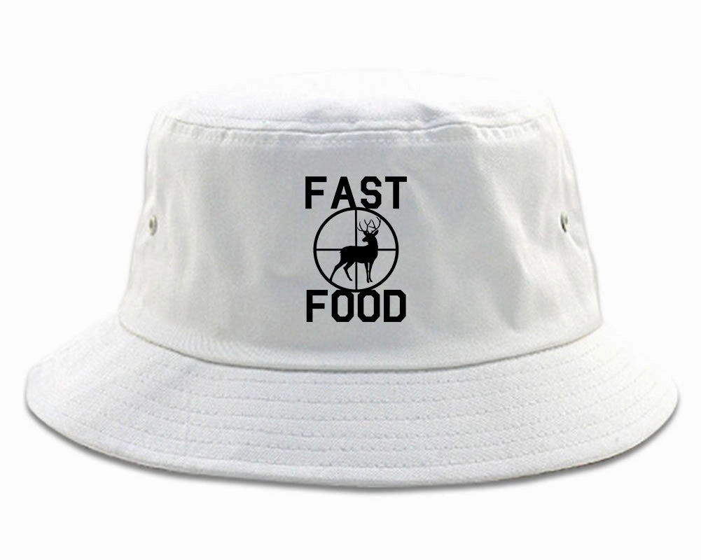 Fast Food Deer Hunting Mens Bucket Hat